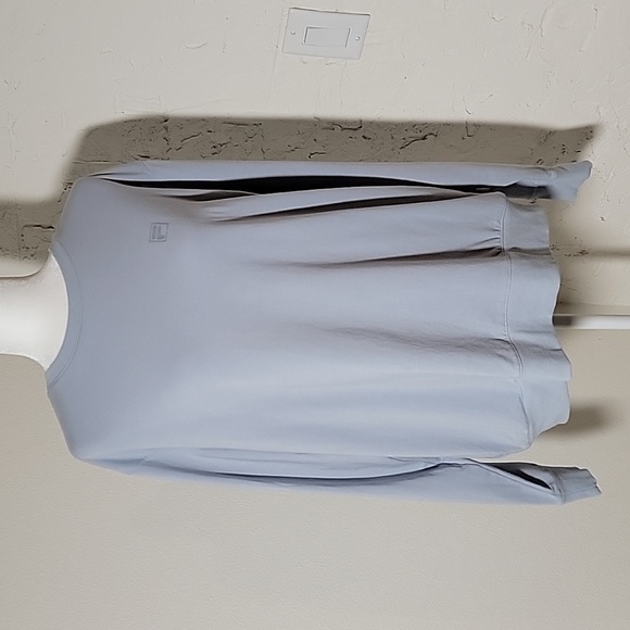 Fila Sweatshirt Top Pullover Long Sleeve Crew Neck Pockets Blue Fog Comfy XXL - Picture 5 of 15